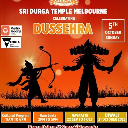 Dussehra 2025 at Sri Durga Temple Melbourne: A Vibrant Triumph of Good Over Evil