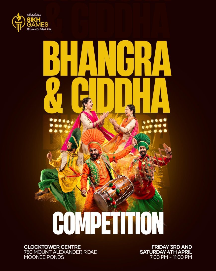 Bhangra and Giddha Competition - 38th Sikh Games Melbourne - April 2026