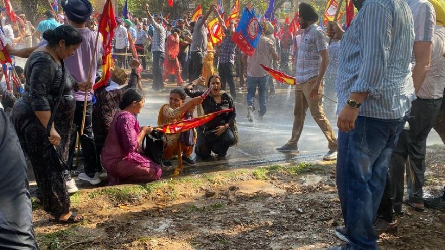 ਚੰਡੀਗੜ੍ਹ ਵਿੱਚ ਅਧਿਆਪਕਾਂ 'ਤੇ ਚੱਲੀਆਂ ਪਾਣੀ ਦੀਆਂ ਬੌਛਾਰਾਂ: ਜਬਰੀ ਥੋਪੇ ਗਏ TET ਵਿਰੁੱਧ ਵਿਧਾਨ ਸਭਾ ਵੱਲ ਕਰ ਰਹੇ ਸਨ ਮਾਰਚ