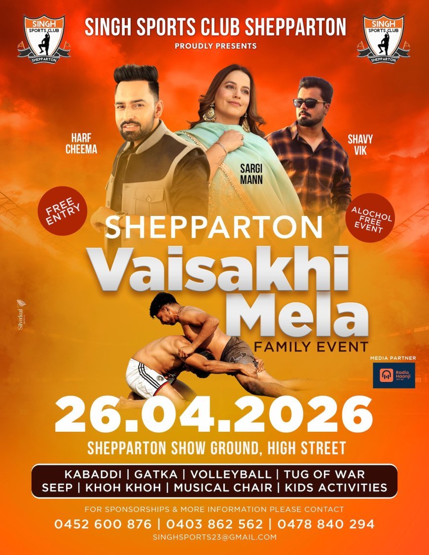 Shepparton Vaisakhi Mela 2026 - Singh Sports Club Event