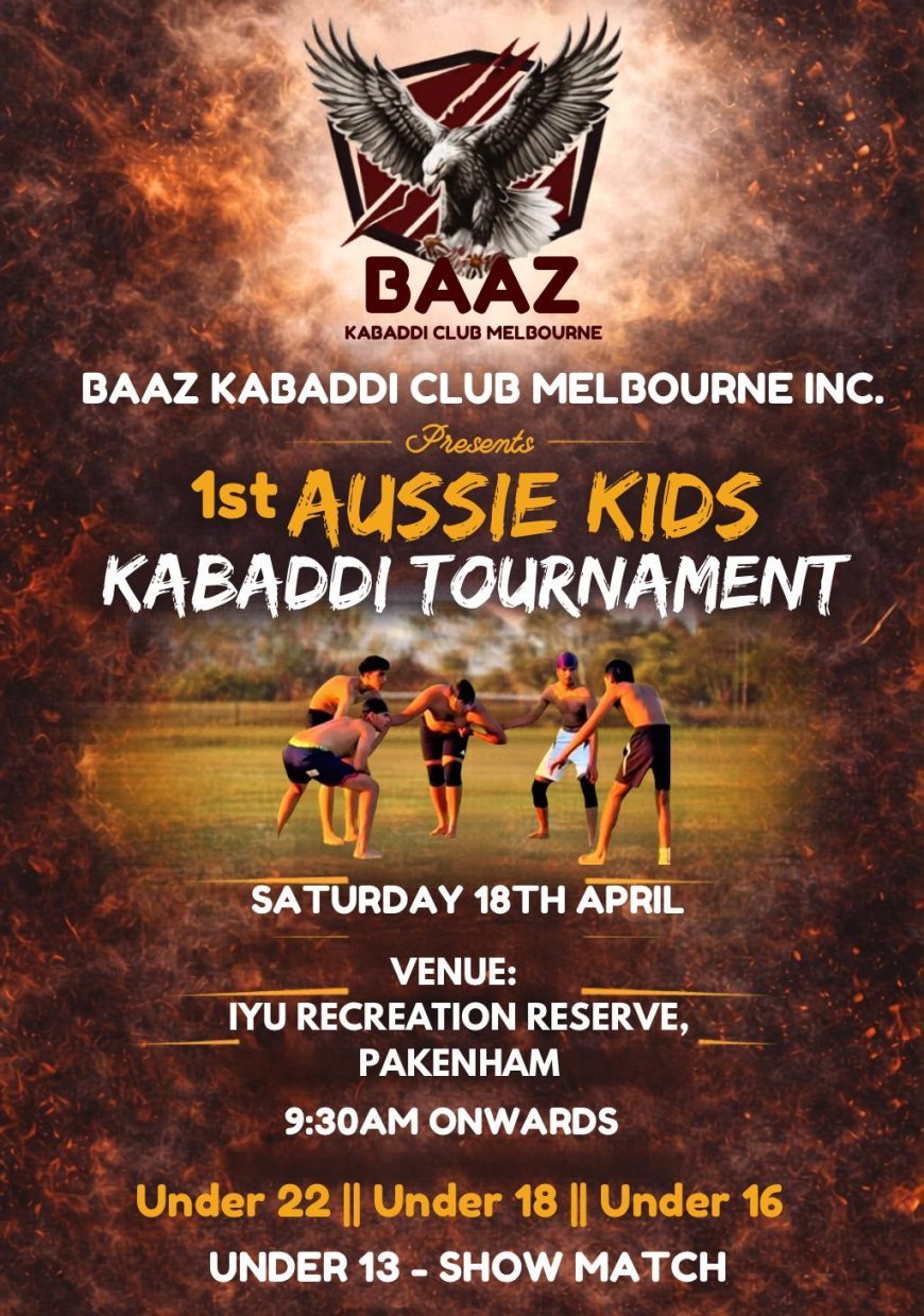 1st Aussie Kids Kabaddi Tournament Melbourne | Baaz Kabaddi Club