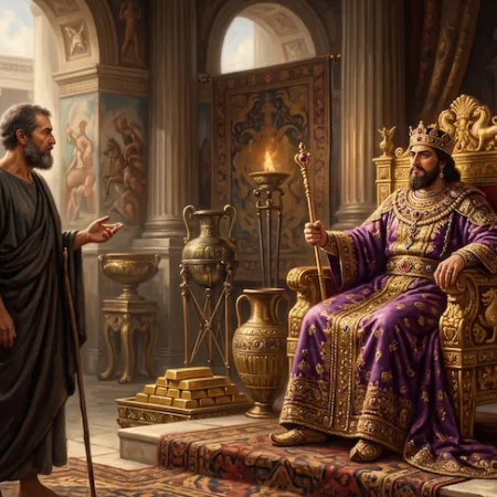 ਕਰੋਇਸਸ ਤੇ ਸੋਲਨ: ਸੱਚੀ ਖੁਸ਼ੀ ਅਤੇ ਹੰਕਾਰ ਦੀ ਕਹਾਣੀ - Croesus and Solon Story in Punjabi