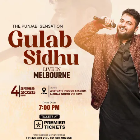 Gulab Sidhu Live in Melbourne 2026: Concert Date, Venue & Tickets