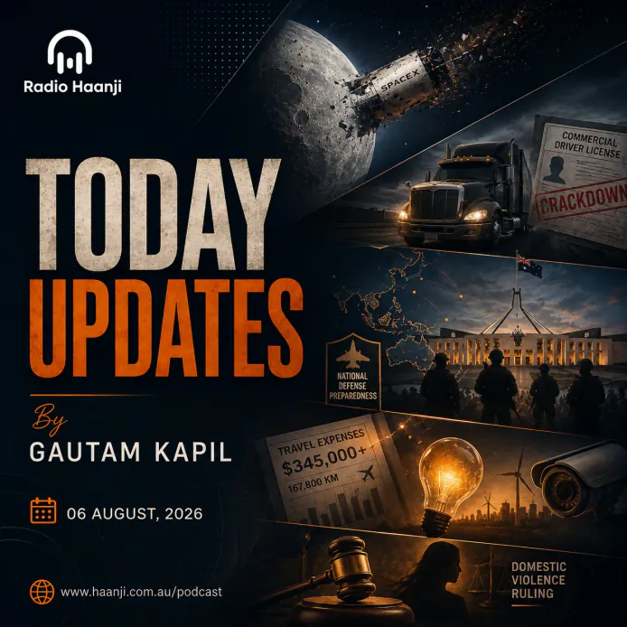 06 Aug -Today Updates - SpaceX Moon Crash, US Trucking License Ban & Global War Escalation - Gautam Kapil