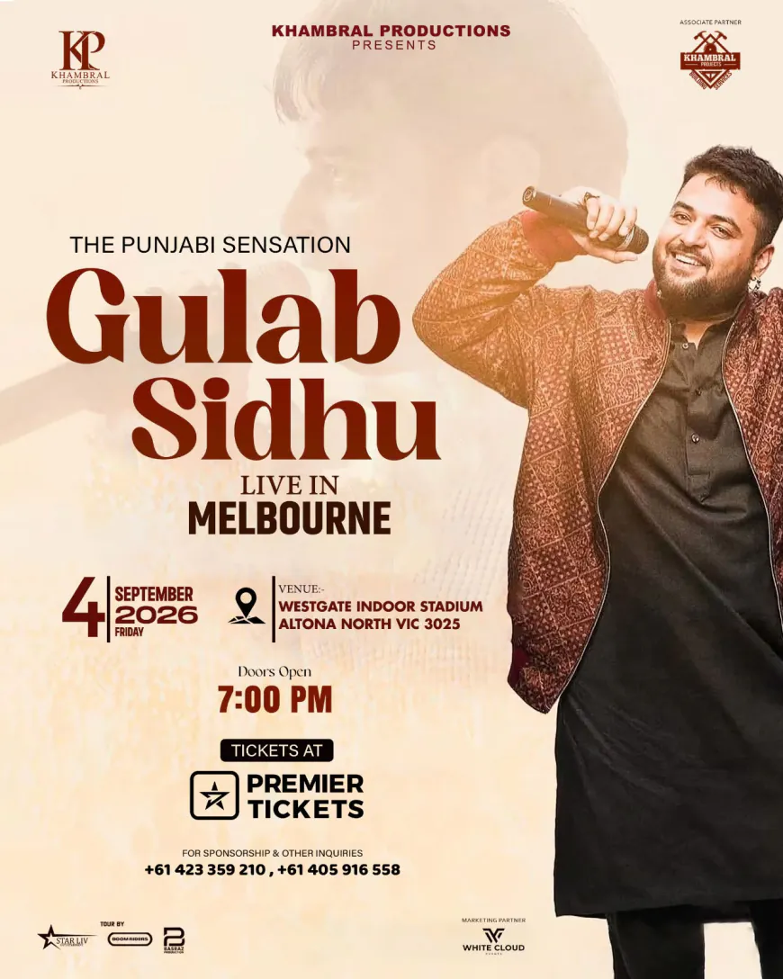 Gulab Sidhu Live in Melbourne 2026: Concert Date, Venue & Tickets