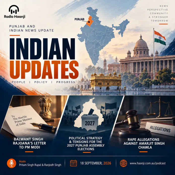 18 Sept - Indian Updates - Balwant Singh Rajoana Letter to PM Modi - Pritam Singh Rupal