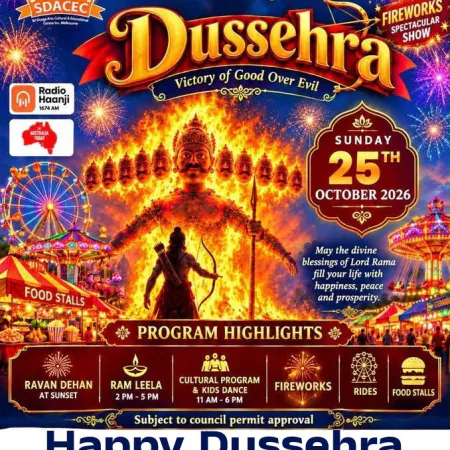 Sri Durga Temple Melbourne Dussehra 2026: Timings, Ravan Dahan