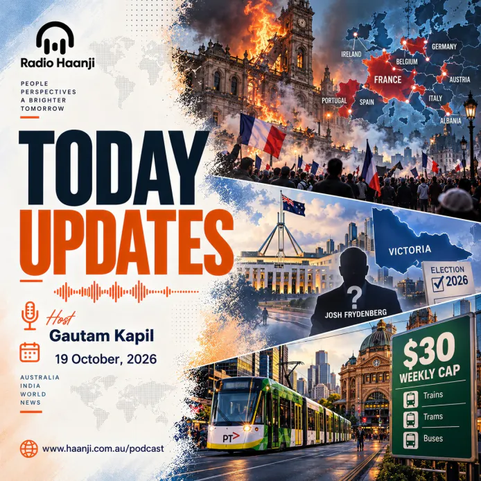 19 Oct - Today Updates - European Protests and Town Hall Fire, Western Sydney Airport Fares - Gautam Kapil